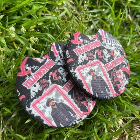 Yellowstone Valentine’s Day Car Coaster 2 Pack | Car Accessories | Dibs on Rip - Picture 7 of 7